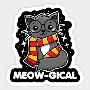 Meowgical Magic Black Cat Sticker